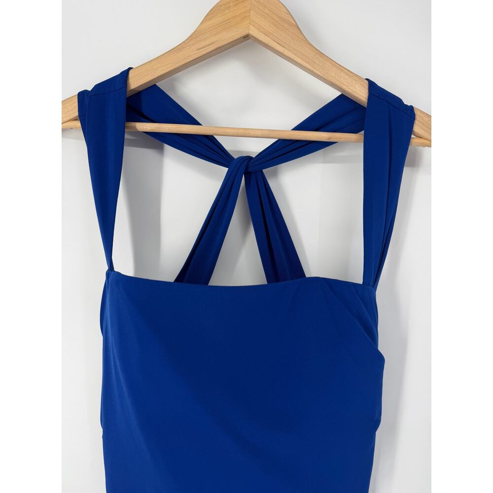 Laundry by Shelli Segal Maxi Dress Square Neck Sleeveless Ruched Formal Gown - Picture 4 of 10